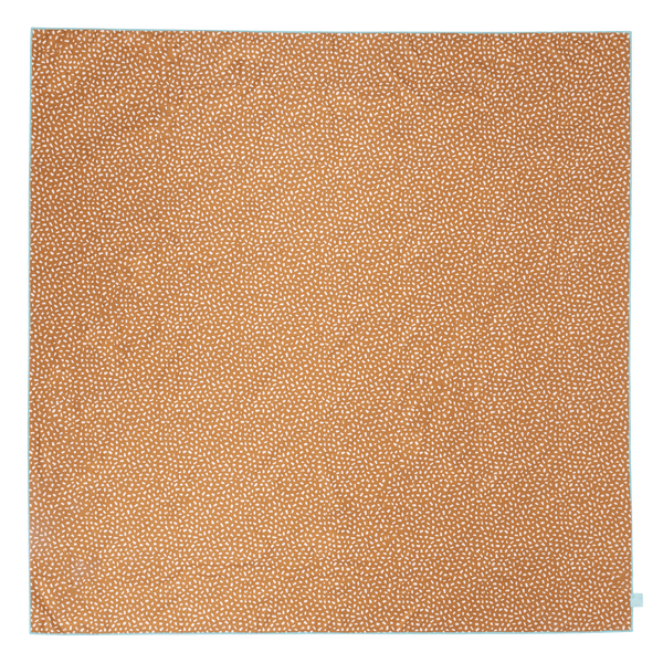 Beach Towel Microfiber - Orange/White - Vibrant Stripes - 180 x 180 cm