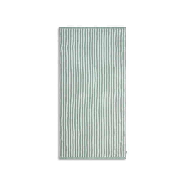 Beach Towel Cotton - Green - Resort Stripe - 135 x 65 cm