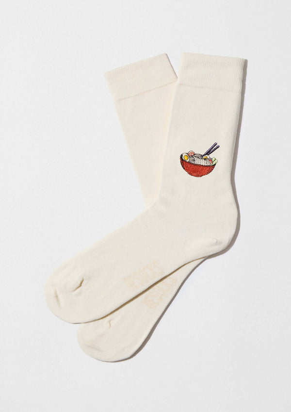 BeRamen Embroidered Socks
