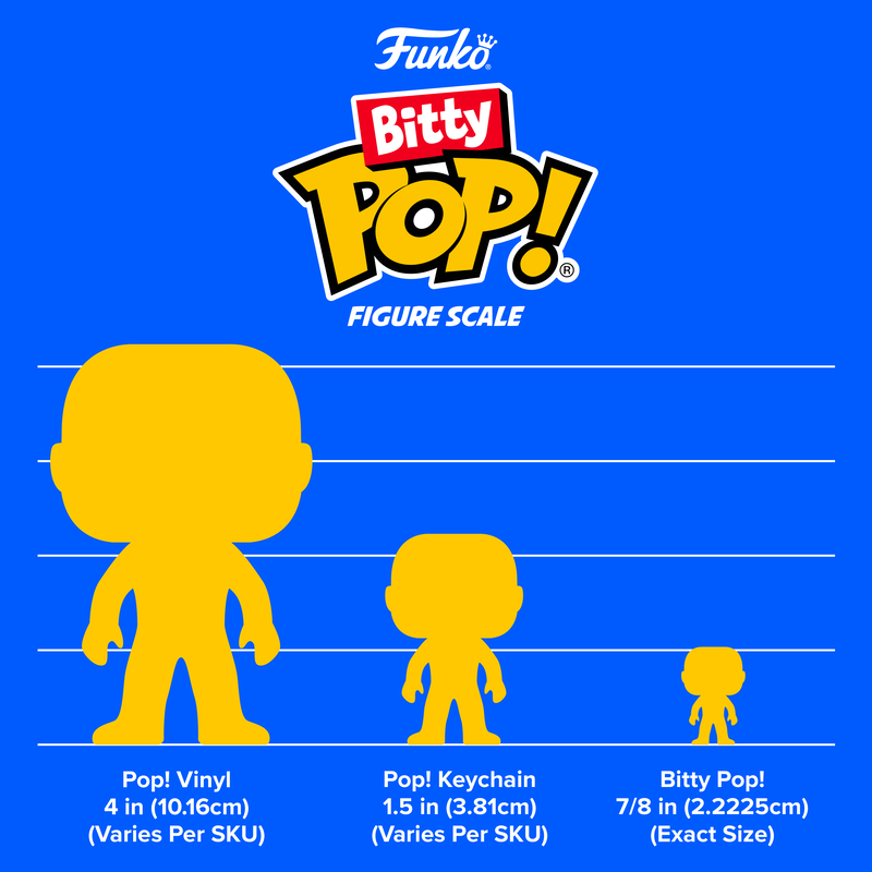 Comparatif de taille Funko Bitty Pop! pour le présentoir Château de Cendrillon