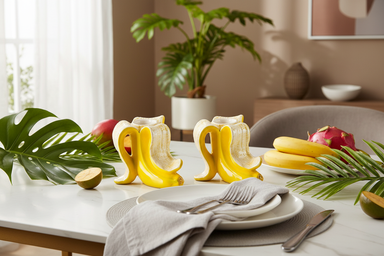 Kandelaar met bananenromantiek