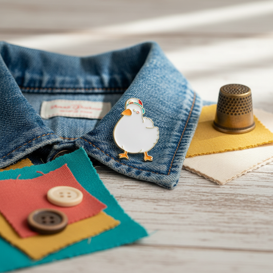 Pin's Canard Blanc Casquette