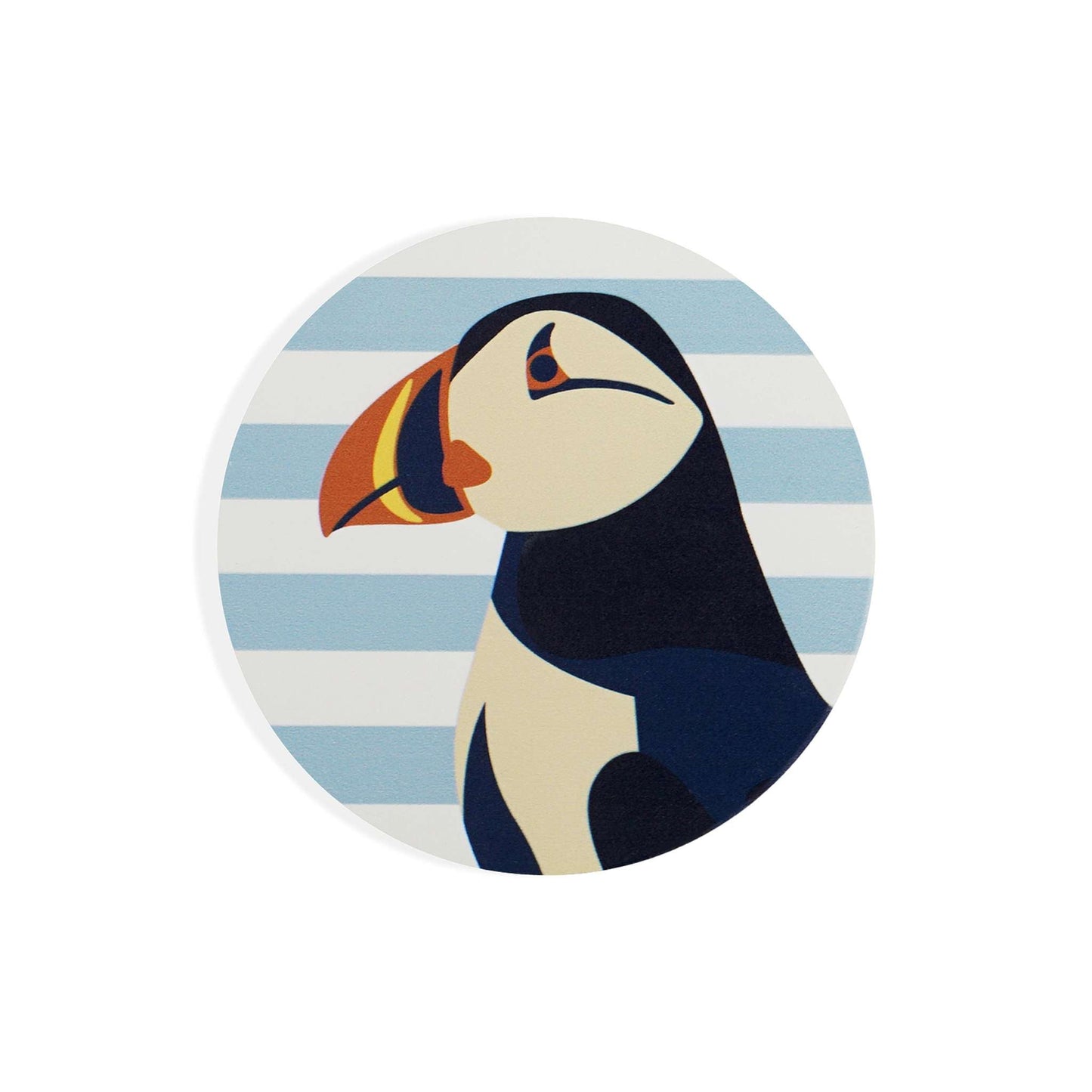RSPB puffin close-up coaster