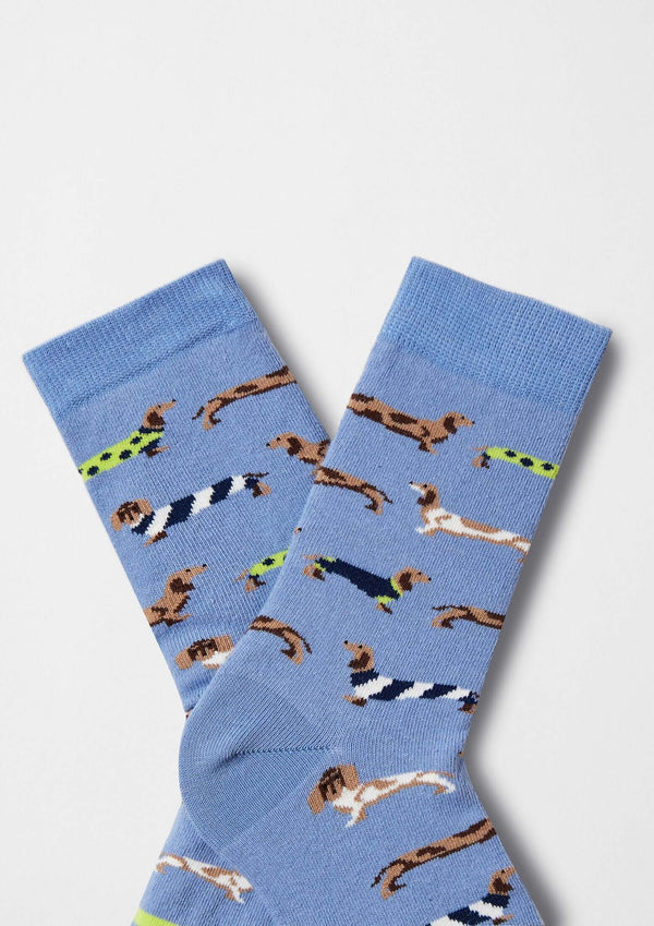 Chaussettes BePets Teckels Bleu