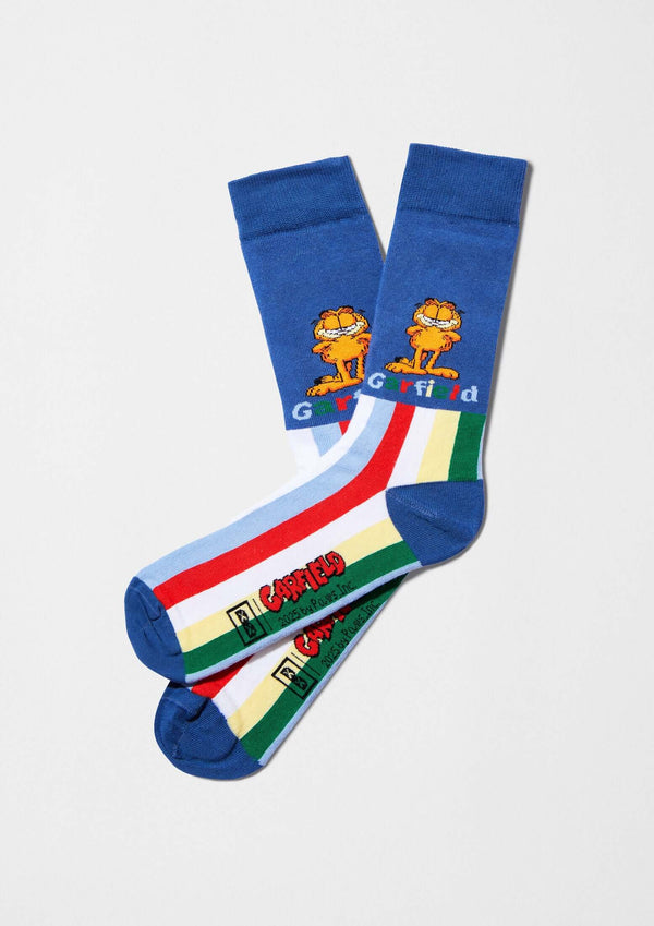 Chaussettes BeGarfield Stripes Bleu – Besocks