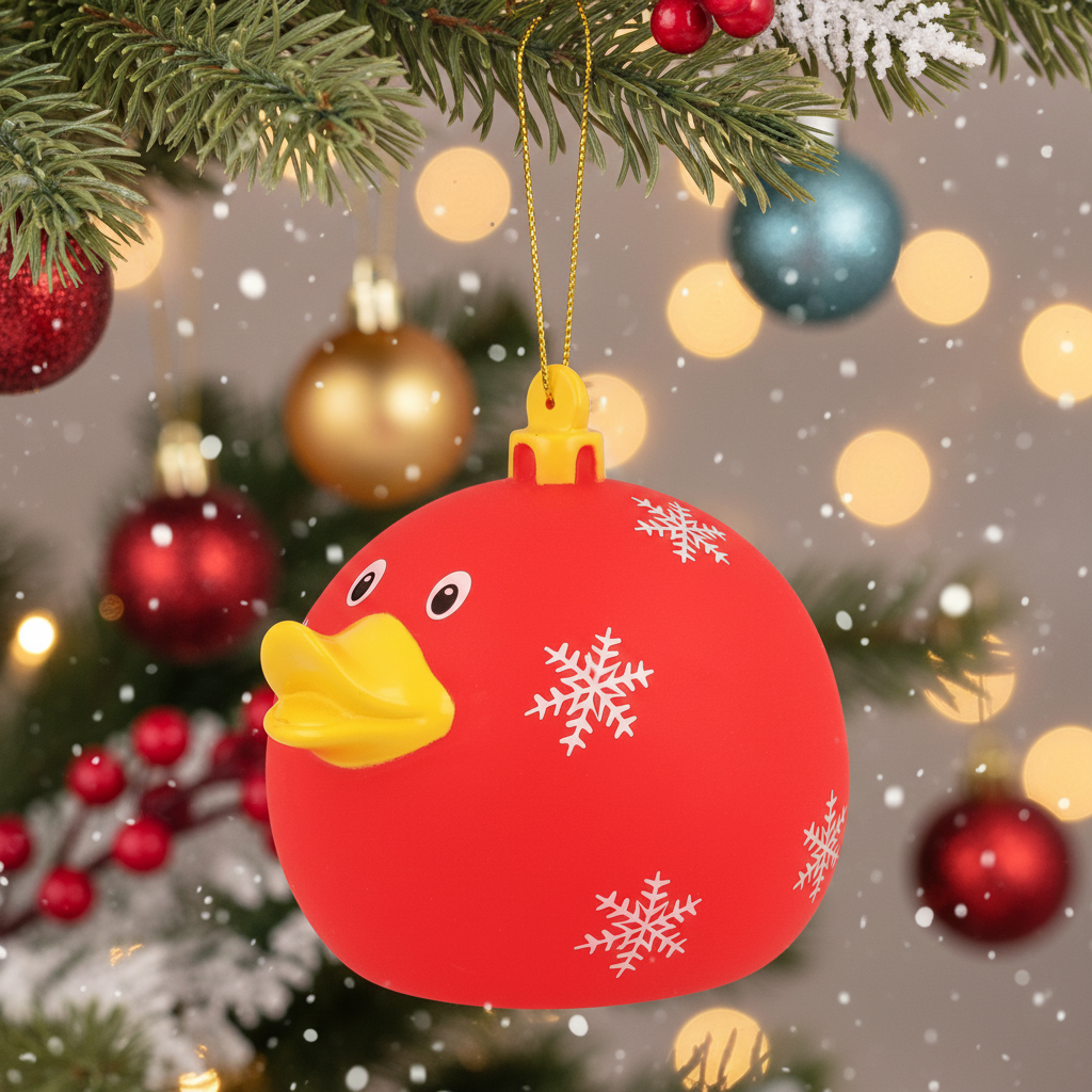 Rode Eend Kerstbal
