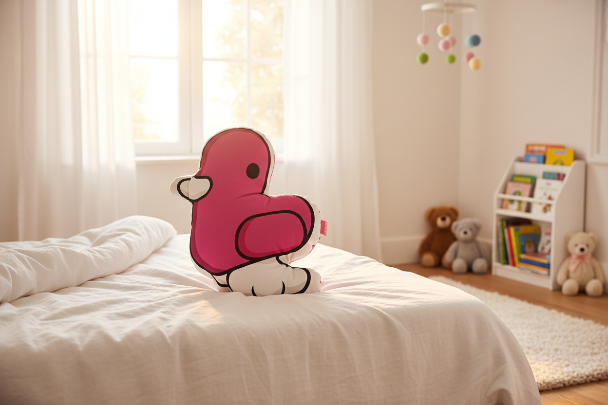 Coussin Canard Rose