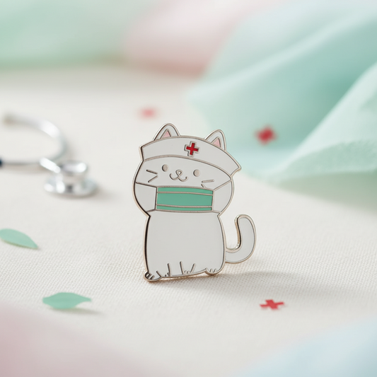 Pin's Chat Infirmière