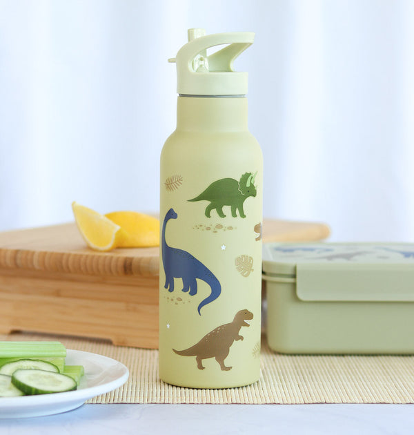 Gourde XL en inox - Dinosaures – vue 2 – A Little Lovely Company