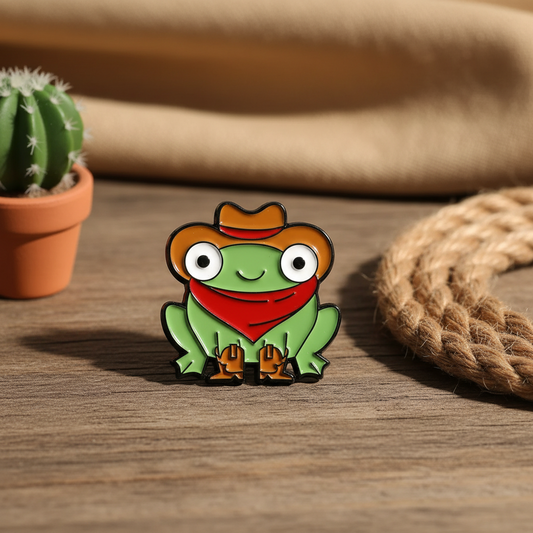 Cowboy Frog Pin