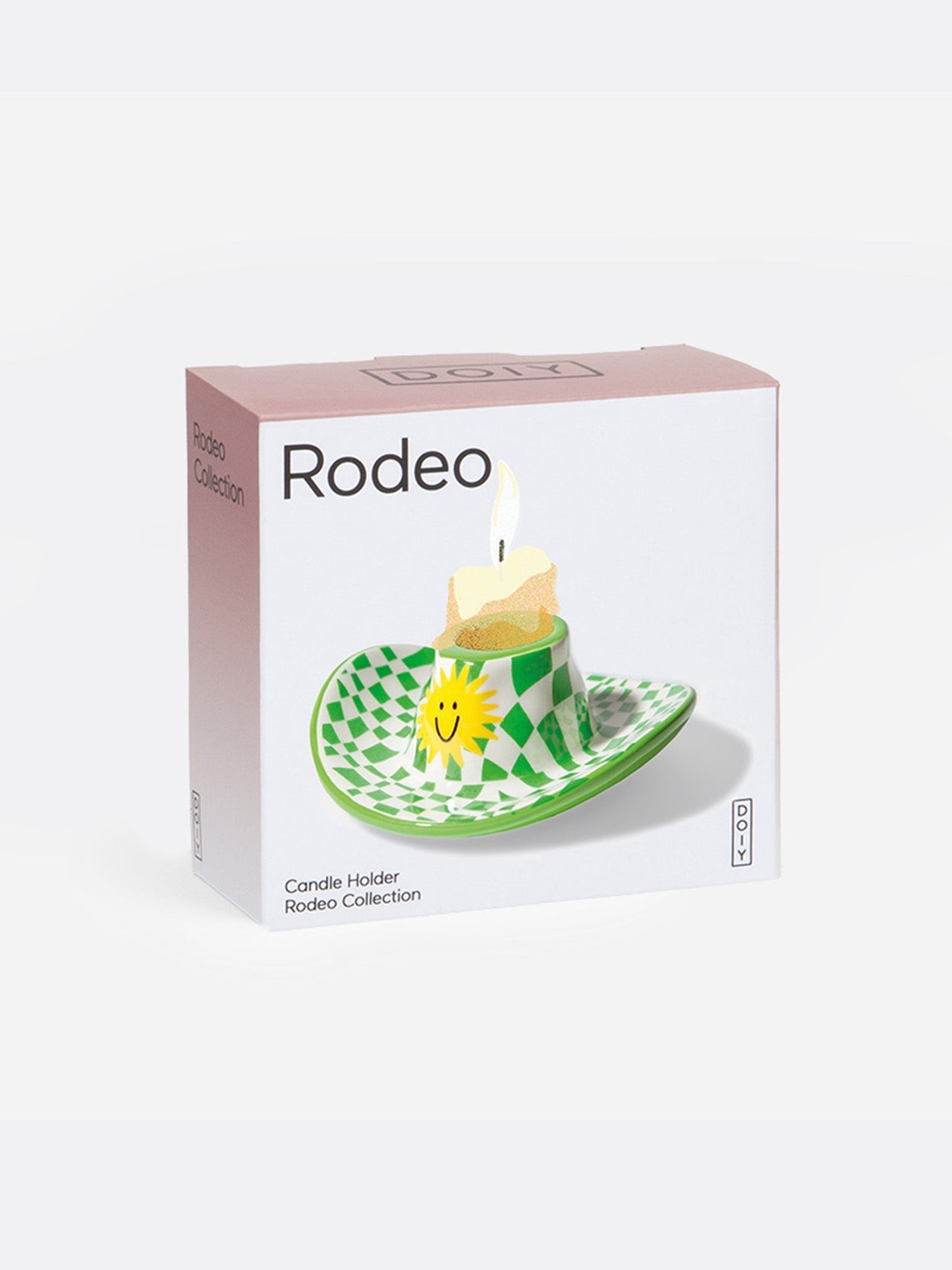 Rodeo Cowboy Hat Green Candle Holder