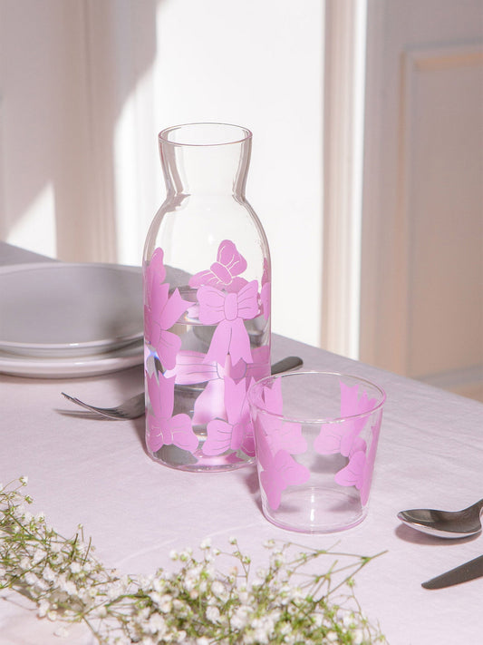 Bow Jar & Glass