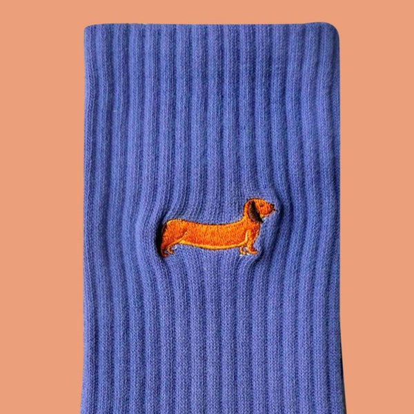 Chaussettes Brodées Teckel – vue 2