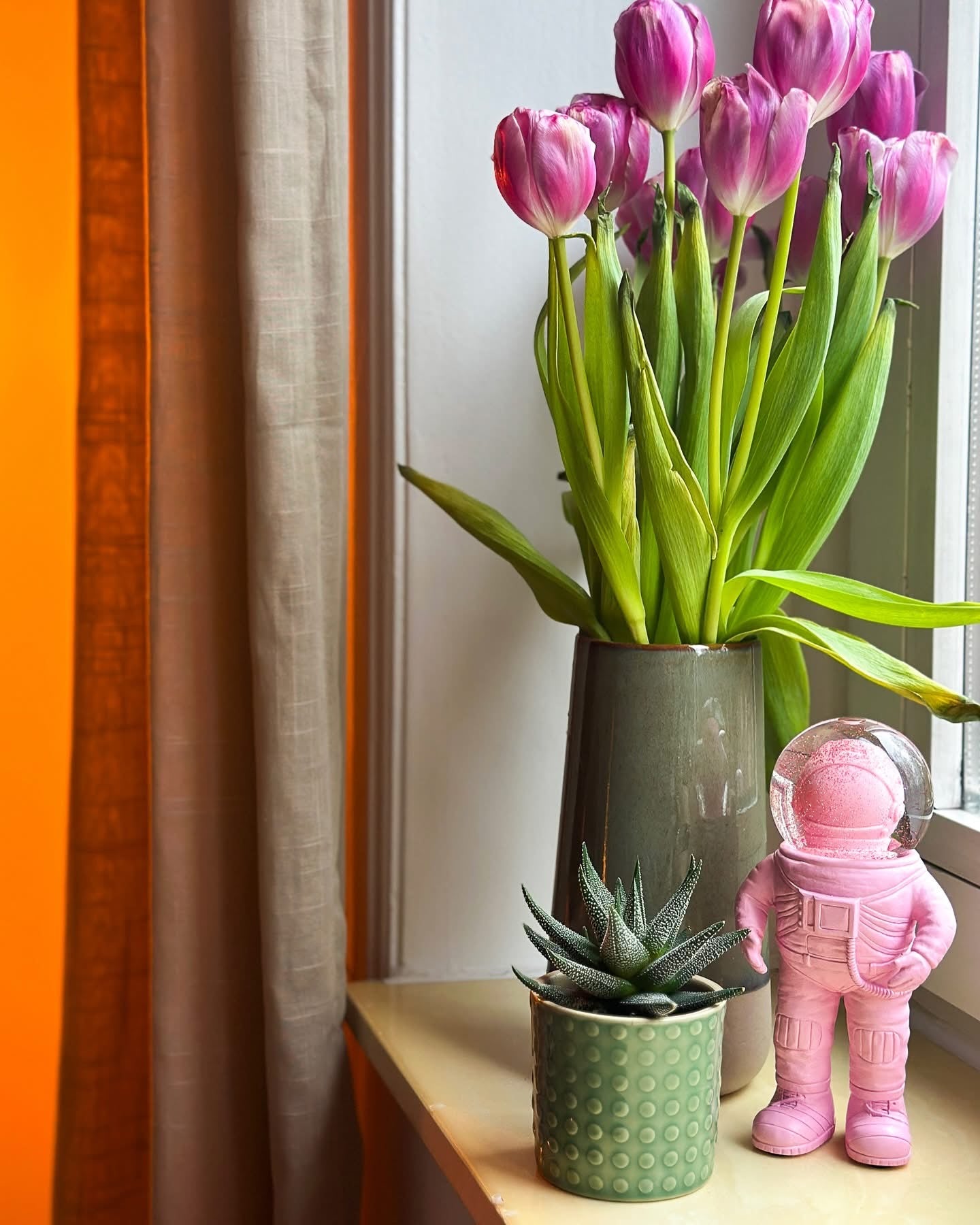 Boule à Neige Astronaute Rose