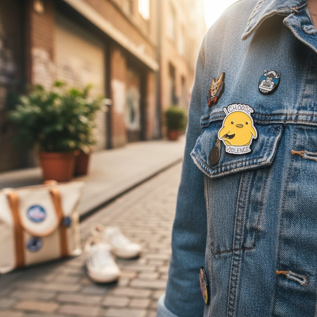 Yellow Duck Pin "I choose Violence"