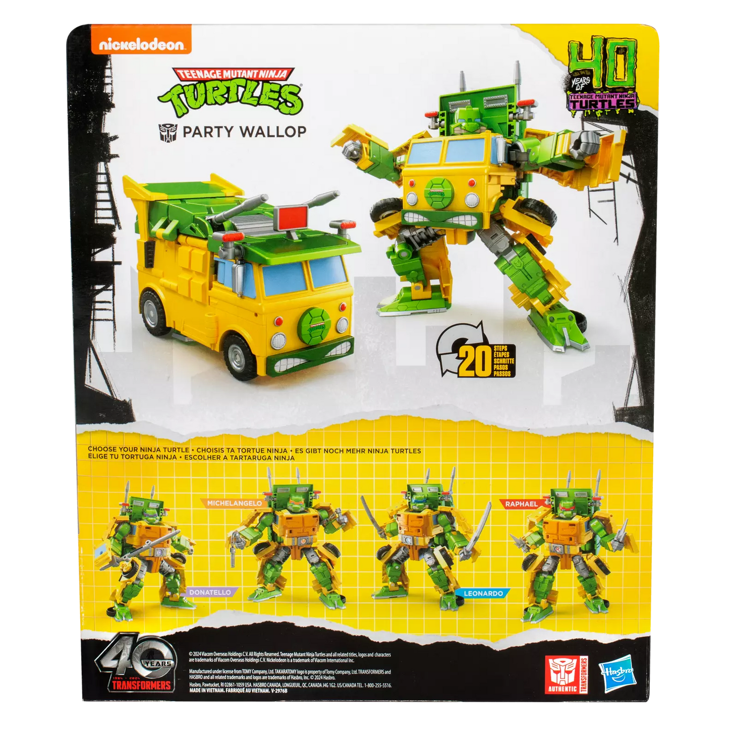 Transformers Collaborative Teenage Mutant Ninja Turtles x Transformers Party Wallop