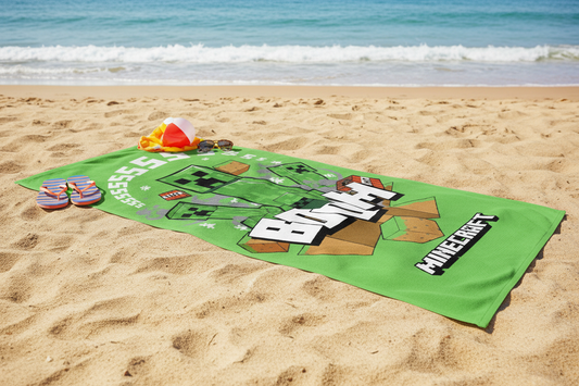Minecraft Beach Towel - Creeper