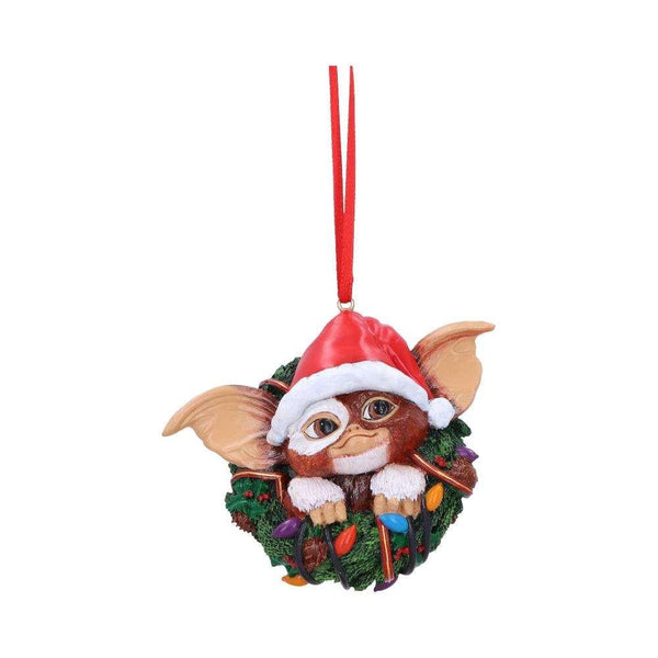 Gremlins kerstdecoratie - Gizmo in een kerstkrans