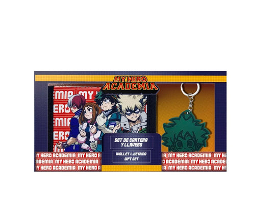 My Hero Academia Wallet and Keychain Set