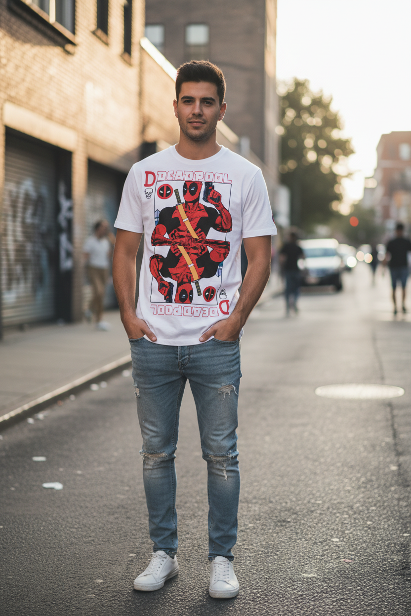 T-Shirt Carte Deadpool