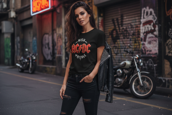 AC/DC dames T-shirt - Hoogspanning