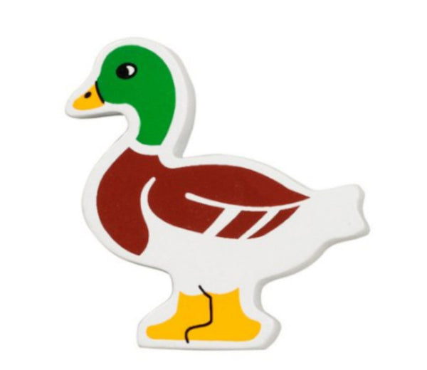 Houten beeldje van een wilde eend