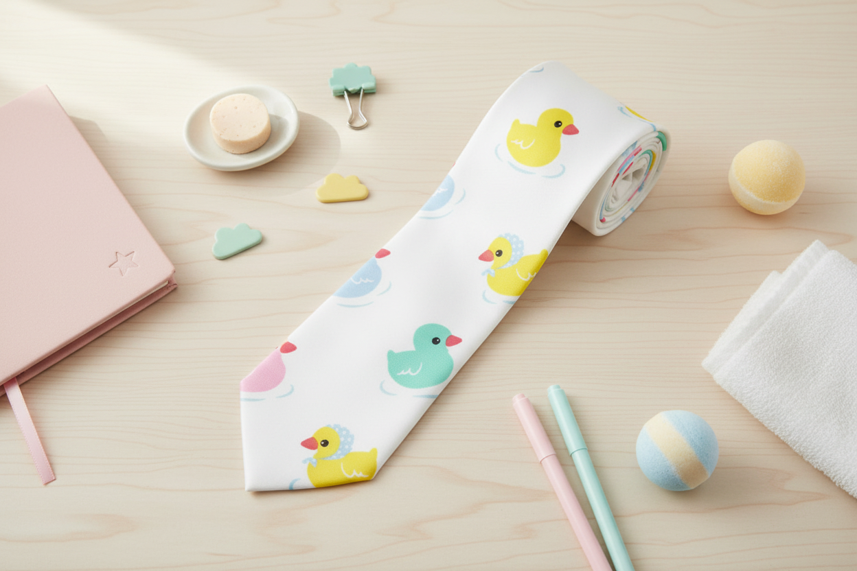 Multicolored Duck Tie