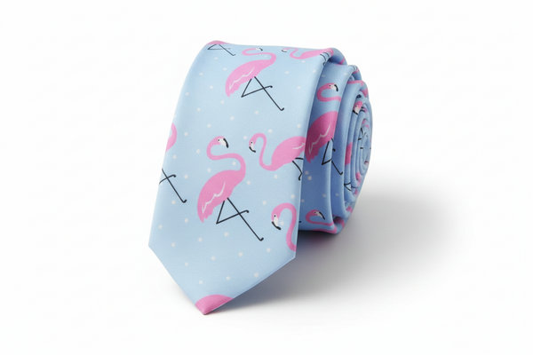 Cravate Flamant Rose