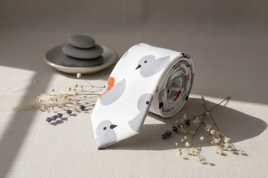 Cravate Canard Gris