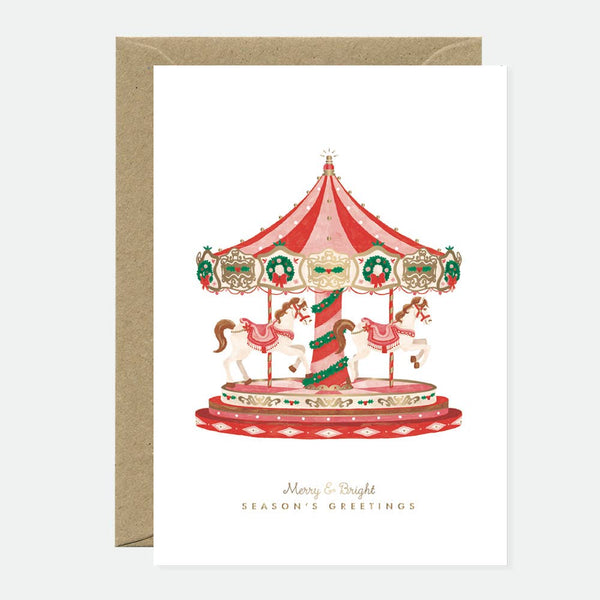 Carroussel - Greeting card - Gold foil