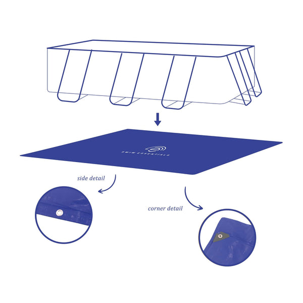 Ground Cover For Pools - Dark Blue - Elegance - 400 x 200 cm