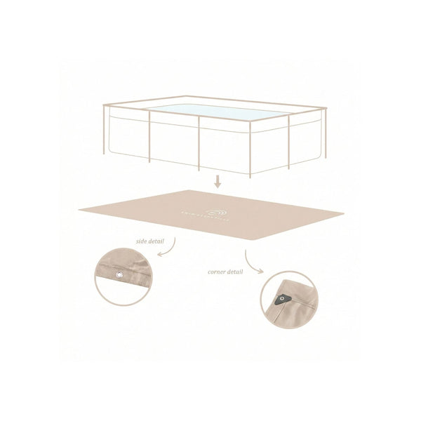 Ground Cover For Pool - Beige - Essence - 260 x 160 cm