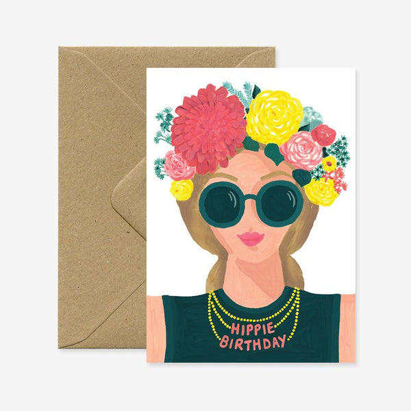Hippie - Carte de voeux