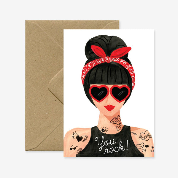 Hipster Girl - Carte de voeux