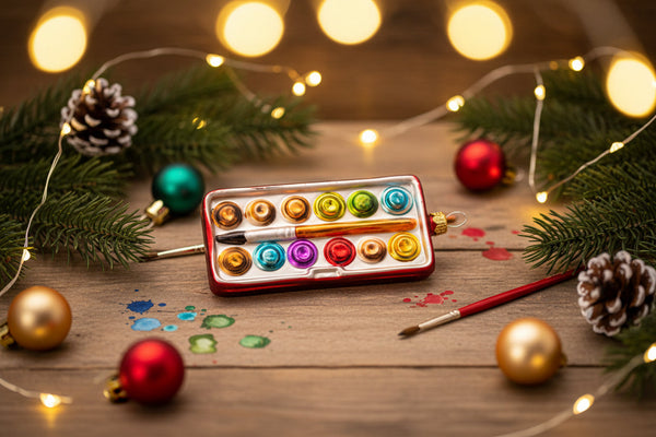 Kerstbal, verfpalet