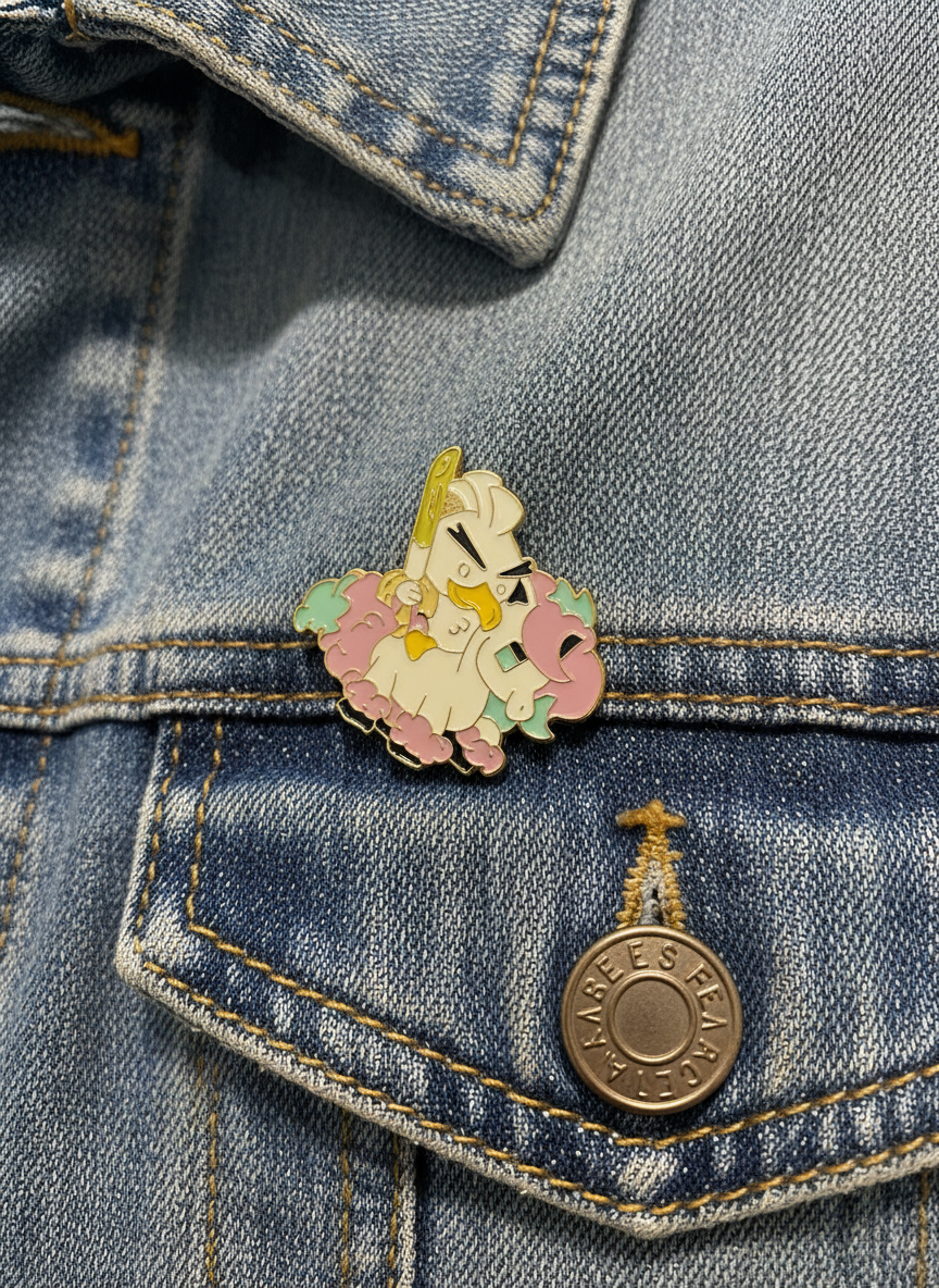 Weiße Entennadel mit Lauch