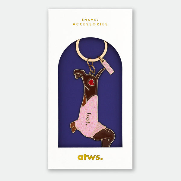 Hot Daschund - Keychain