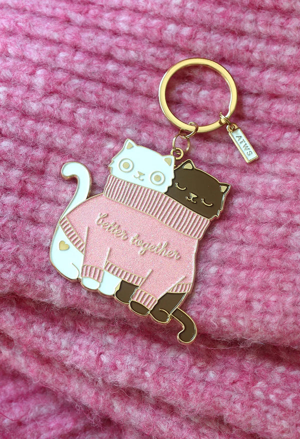 2 Cats in a Sweater - Keychain