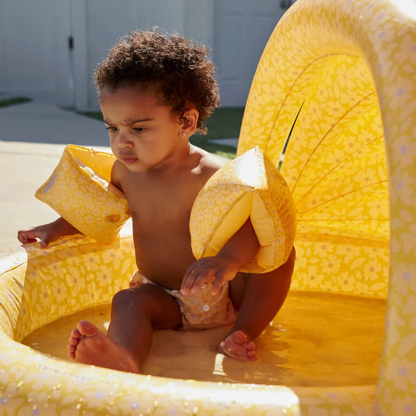 Kids Pool - Yellow - Florish - Ø 100 cm with Canopy