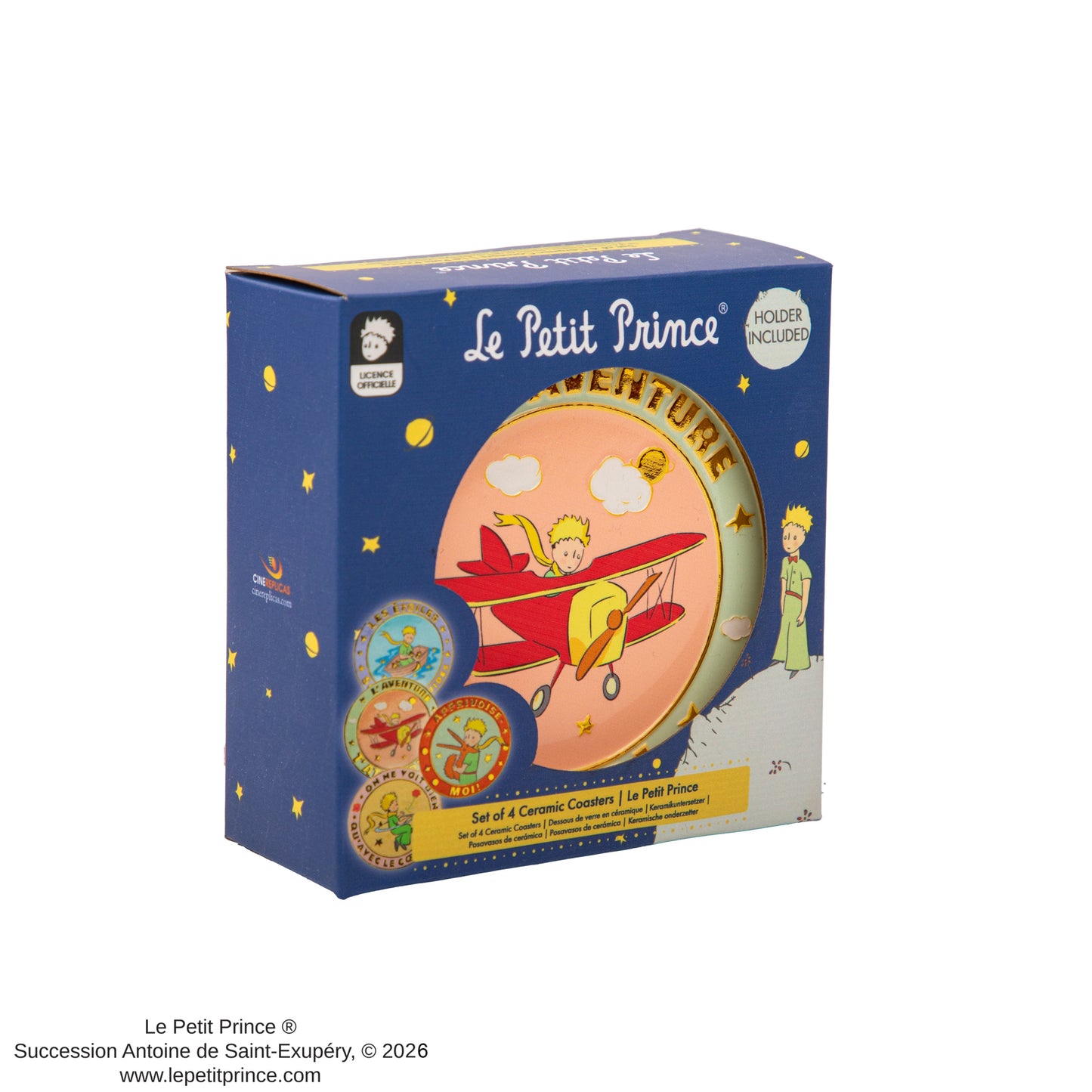 Set of 4 Little Prince Ceramic Coasters