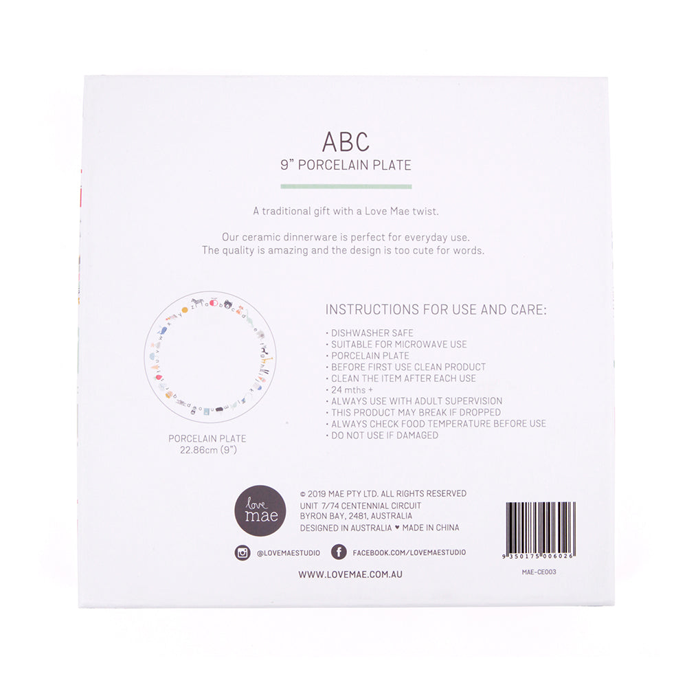 Porseleinen alfabetbord met zuignap