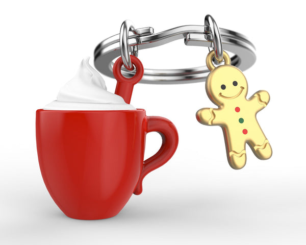 Sleutelhanger met warme chocolademelk