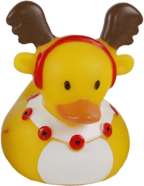 Mini-eendje, kerstman en rendier