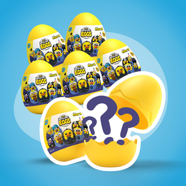 Close up view of Minions TUBBZ Mystery Eggs Bundle