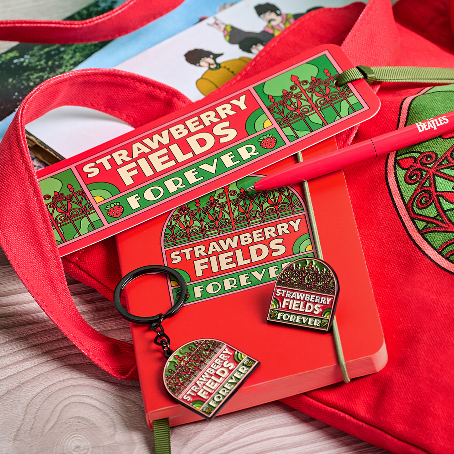 The Beatles Strawberry Fields Flexible A6 Notebook