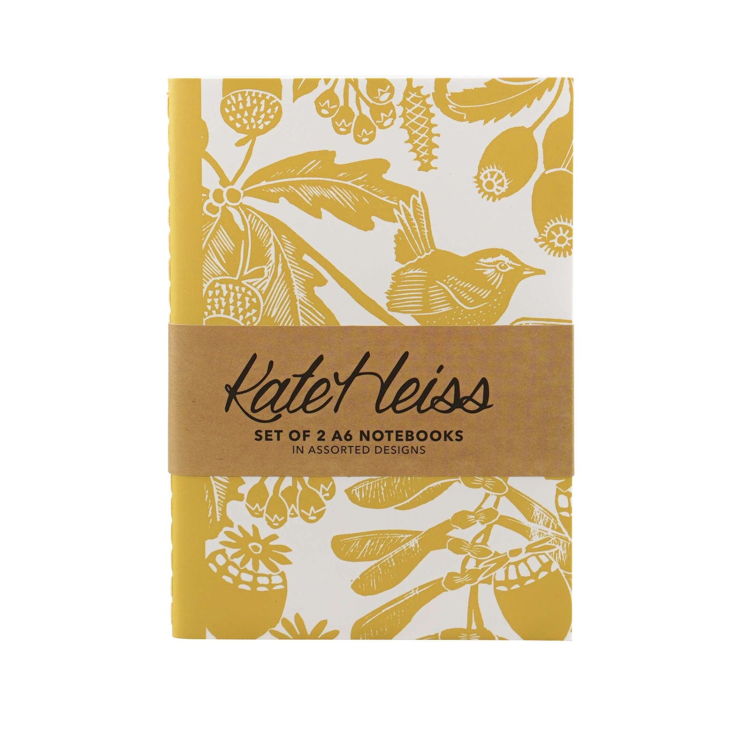 Pack of 2 A6 Kate Heiss Powder Blue/Mustard Notebooks