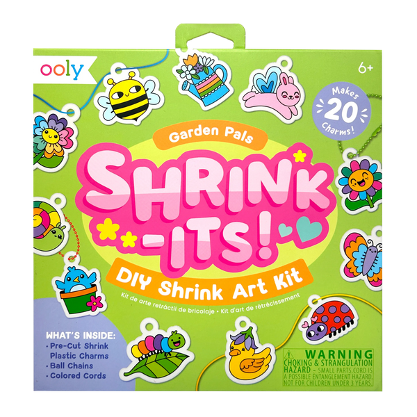 Kit plastique fou Shrink-Its! Amis du jardin – 20 motifs – OOLY