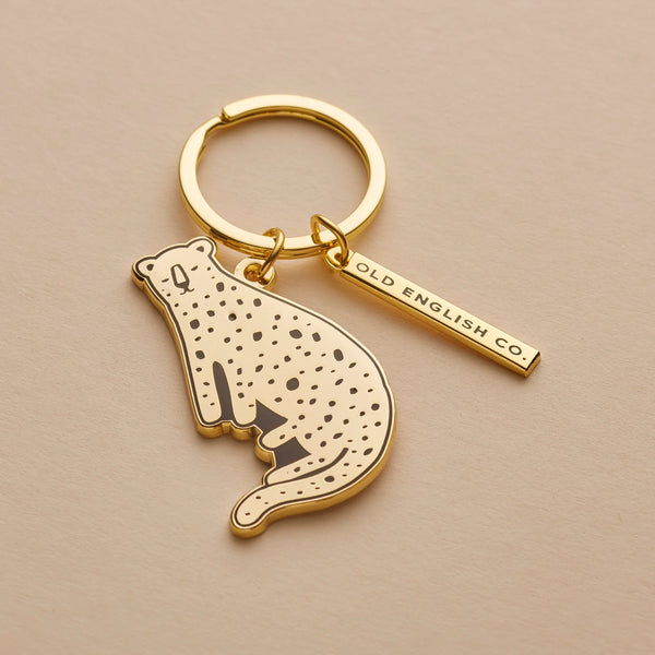 Gouden luipaard sleutelhanger