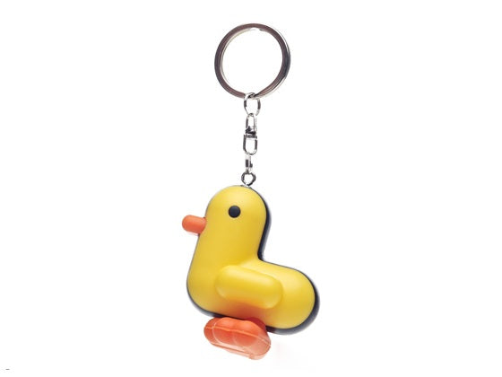 Racer Gele Eend Sleutelhanger