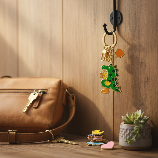 Dinosaurus eend sleutelhanger
